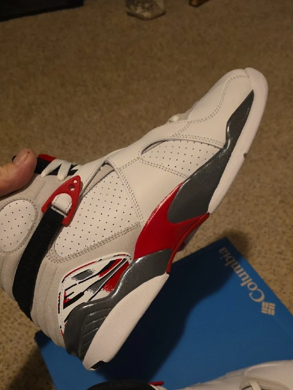 Jordan Retro Sneakers White Black Red